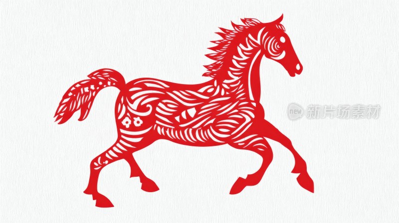 中国风，马年春节节日喜庆艺术民族风