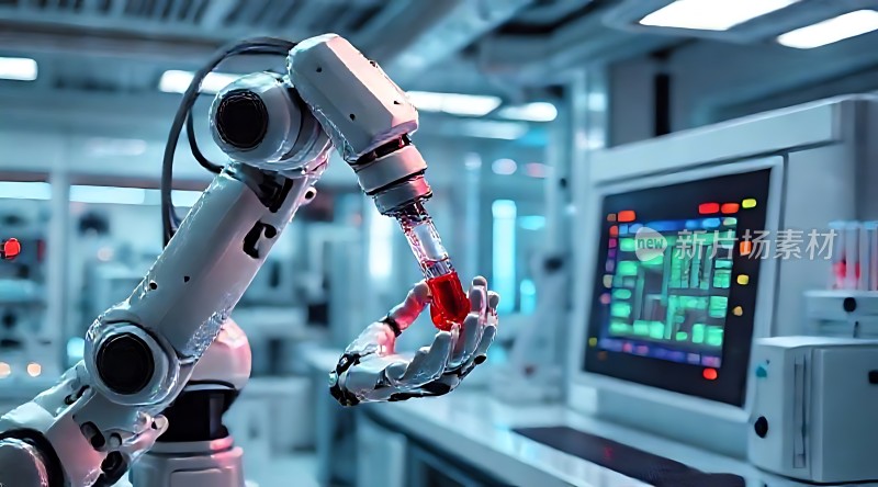 机器人操作试管科技感十足