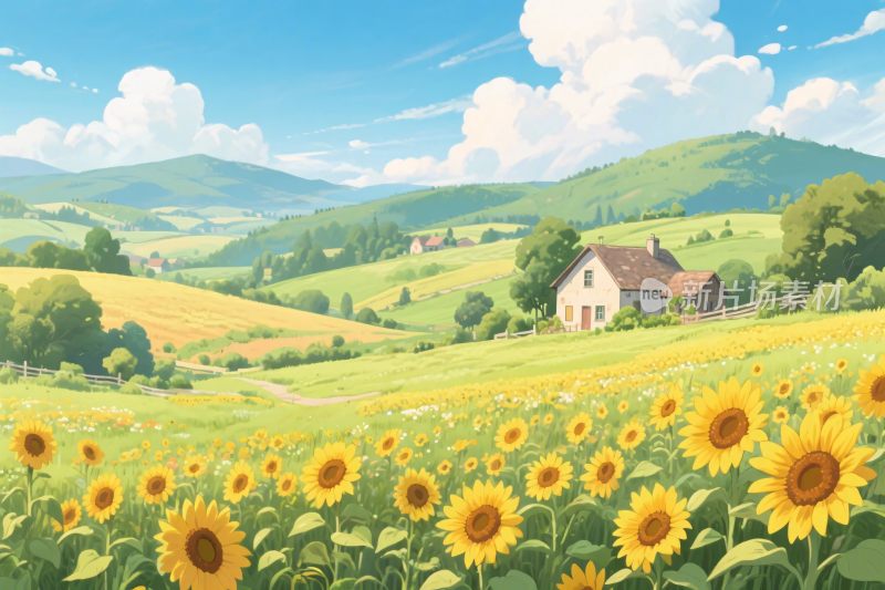 田园向日葵风景