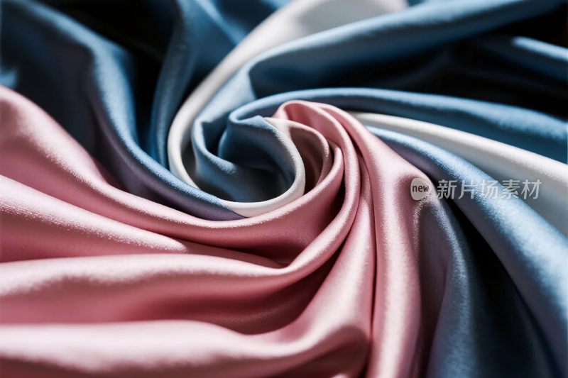 多彩织物螺旋特写