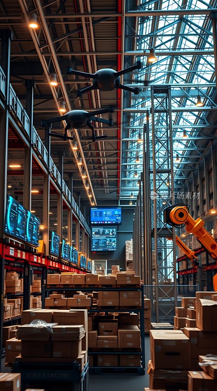 智能仓库无人机与机械臂协作高效作业