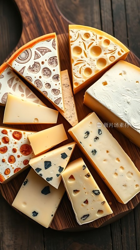 多种美味奶酪拼盘