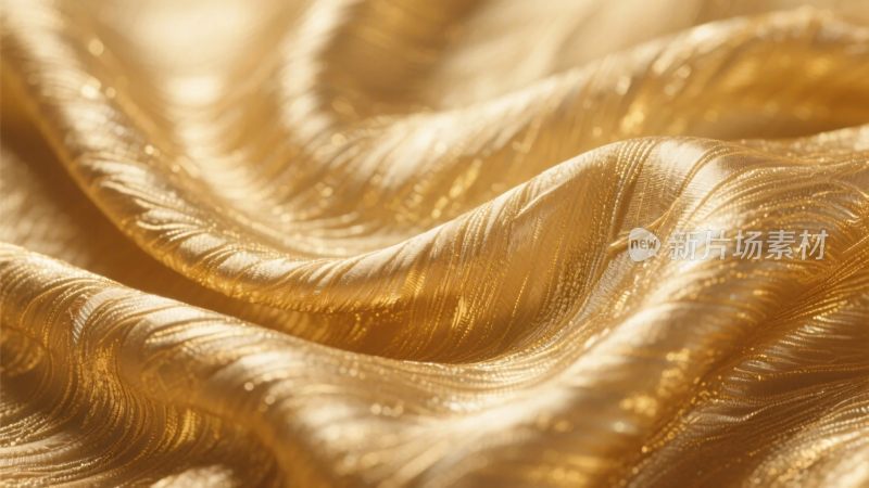 金色丝质纹理特写