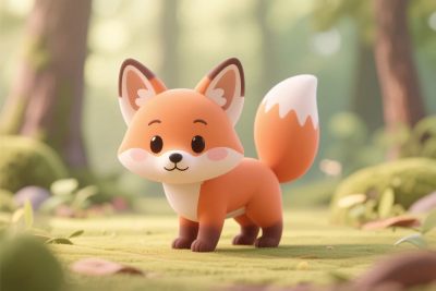 卡通狐狸森林插画 卡通狐狸森林插画