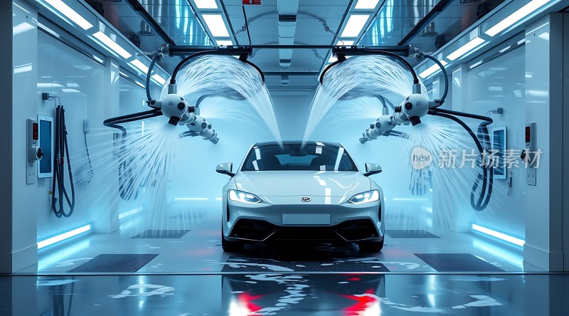 智能洗车机器人高效清洗高端汽车