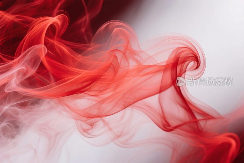 红色烟雾艺术画