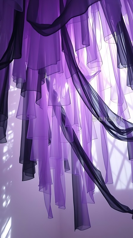紫色梦幻轻纱优雅飘逸