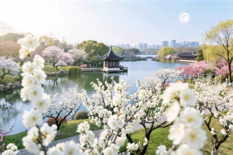 春日园林风景图