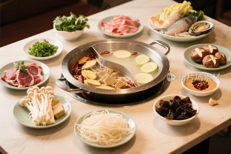 火锅食材美食展示