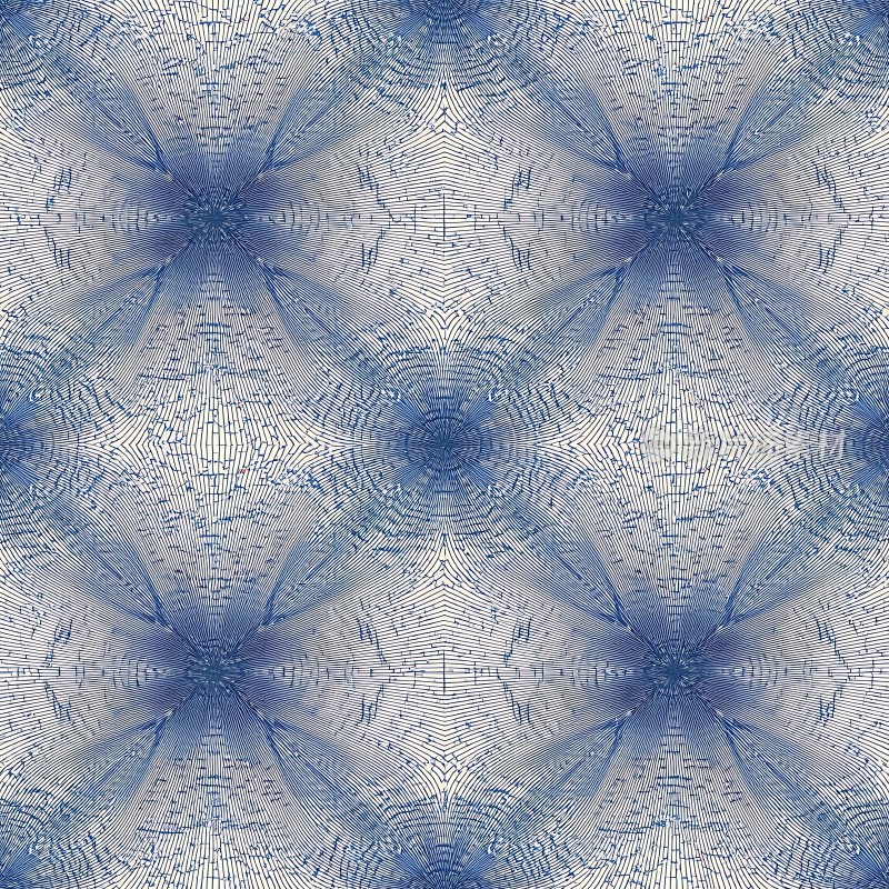 蓝色线条交织的几何图案