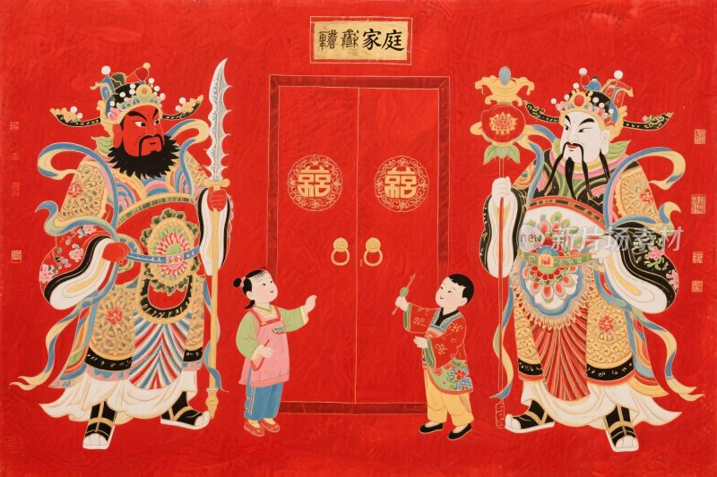 传统门神民俗年画