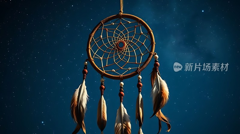 夜空下的捕梦网