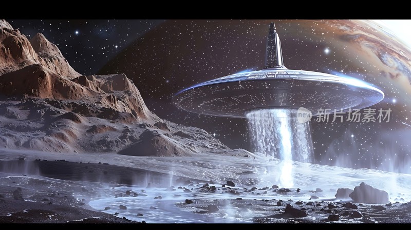 外星飞船降临异星球