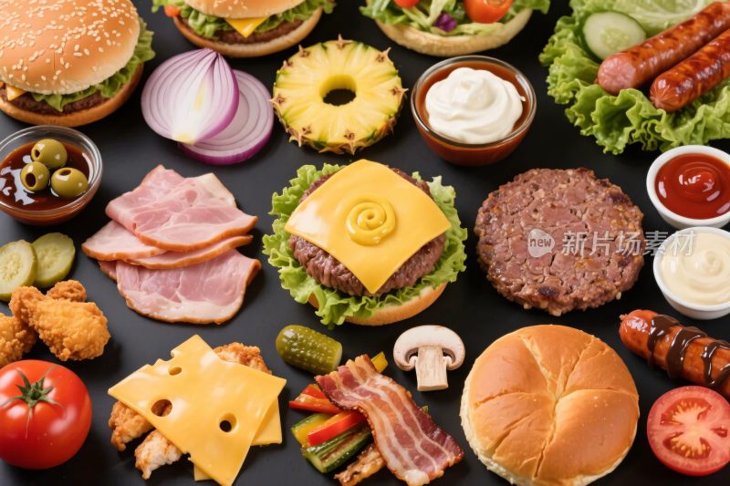 美食食材组合展示