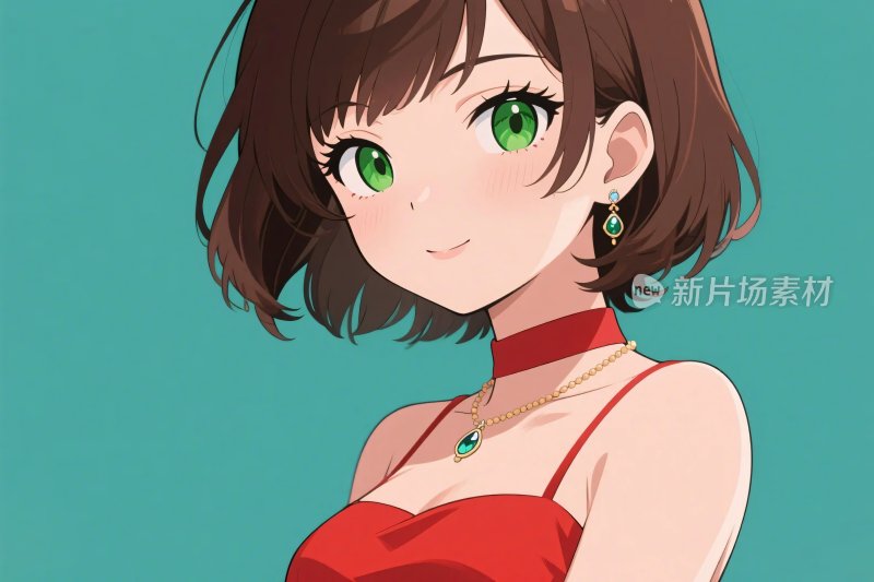 动漫美少女角色插画