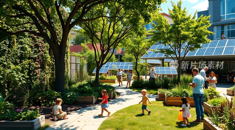 绿色家园太阳能与自然和谐共处