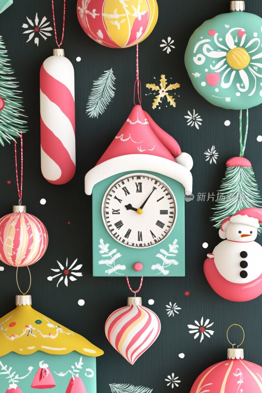 圣诞装饰插画