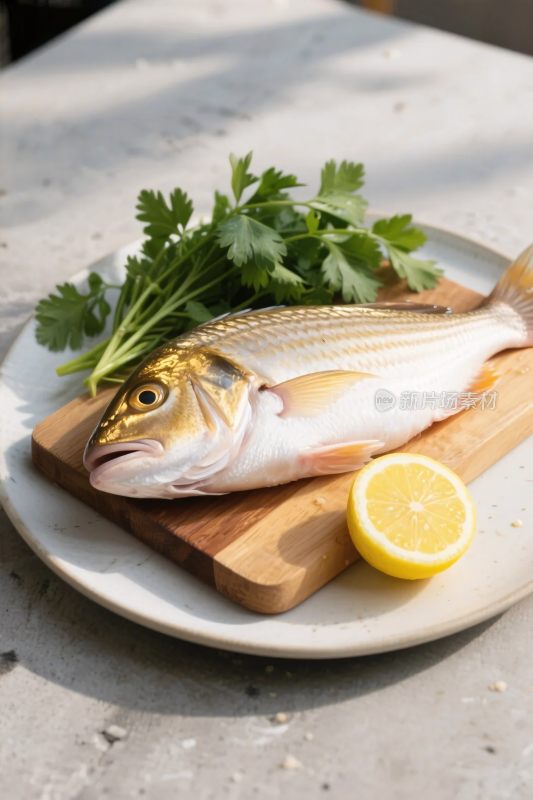 新鲜鱼类食材展示