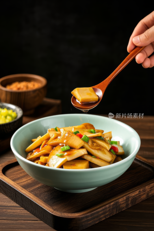 炒杏鲍菇中国传统经典美食中式家常美味食物