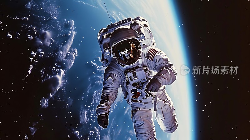 太空漫步宇航员与地球的壮丽对话