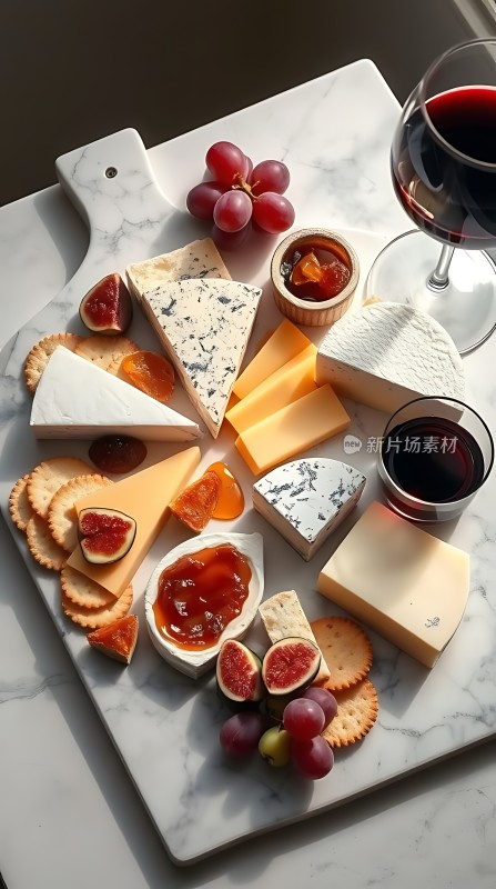 美酒奶酪拼盘享受生活的小确幸