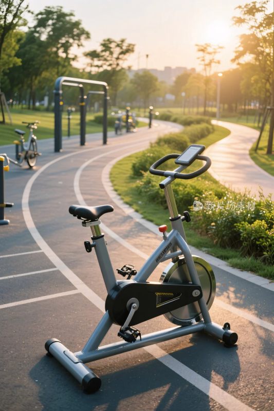 户外健身自行车场景