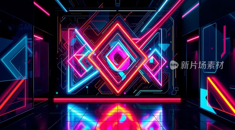 霓虹灯下的未来世界