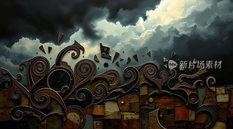 新片场素材云海漩涡