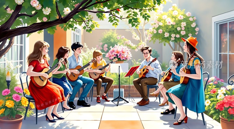 阳光下的音乐聚会