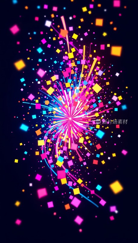 五彩斑斓的爆炸效果