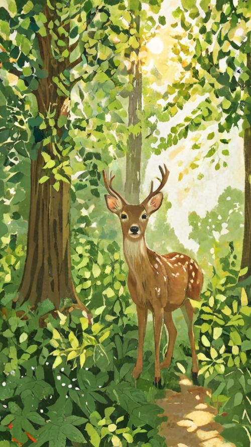 森林手绘插画