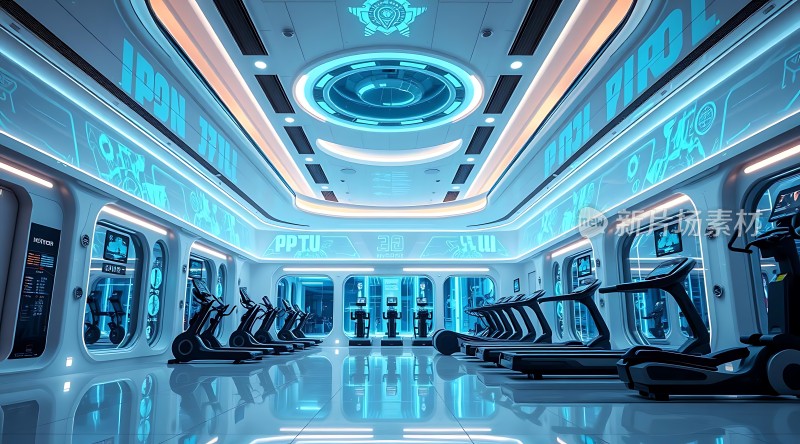 未来科技感健身房