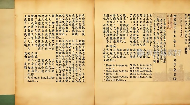 古文手稿展示内容丰富字体工整