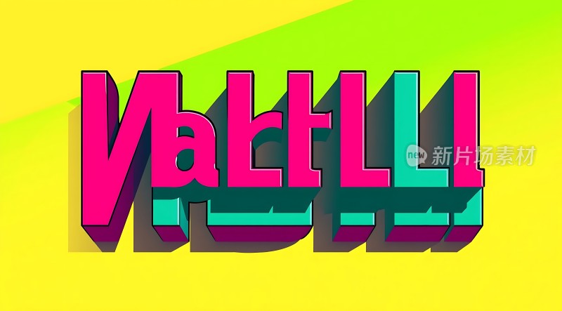 3D立体文字设计色彩鲜艳引人注目！