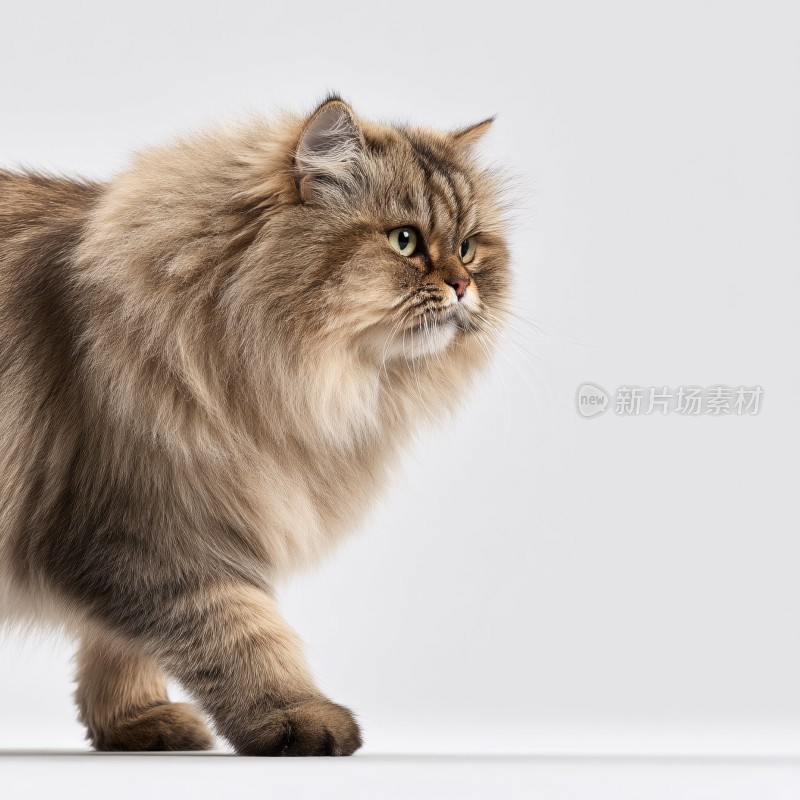 行走的长毛猫