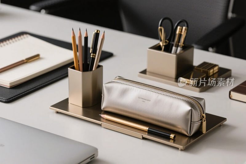 办公桌面文具布置