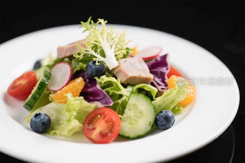 蔬菜沙拉美食图