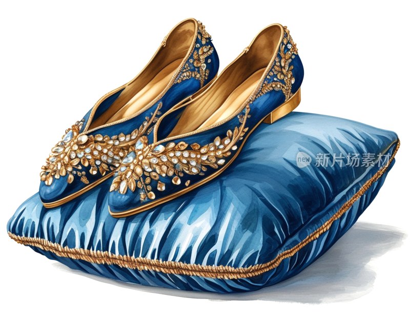 水晶拖鞋童话插画