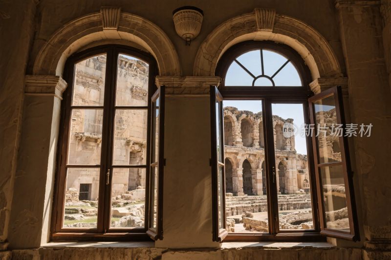 拱形窗古遗迹景观