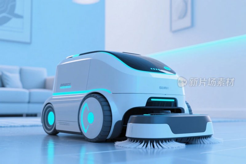 智能清洁机器人室内场景
