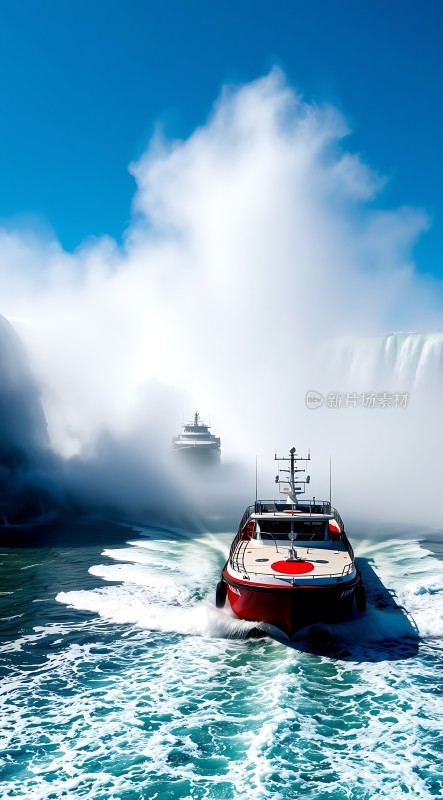 尼亚加拉瀑布上的红色游船之旅