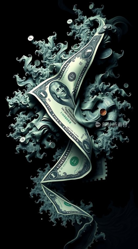 金钱风暴美元在波涛中翻腾