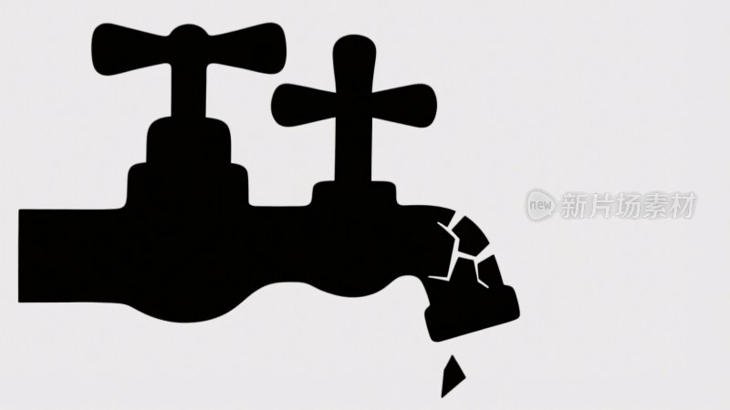 滴水水龙头插画