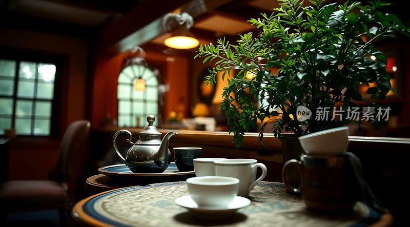 温馨茶室绿意盎然