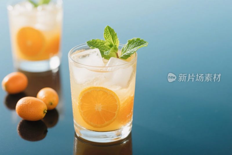 冰饮与水果展示图