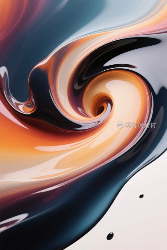 流体漩涡抽象插画