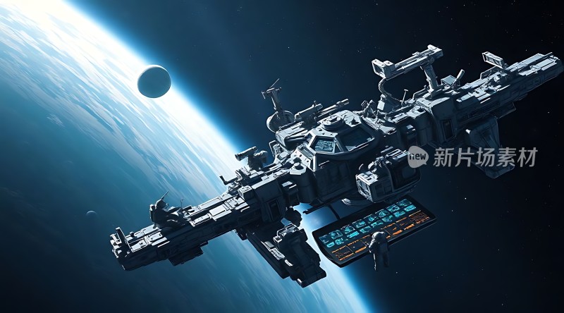 星际飞船遨游宇宙