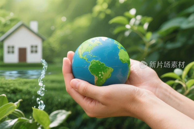 双手托地球生态环保