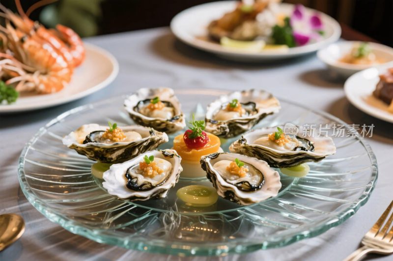 精致海鲜美食展示图