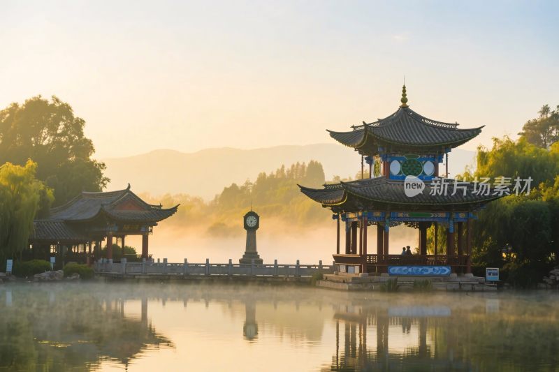 古建山水风景图